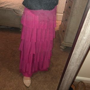 Nuggles Tiered Ruffle Maxi Skirt